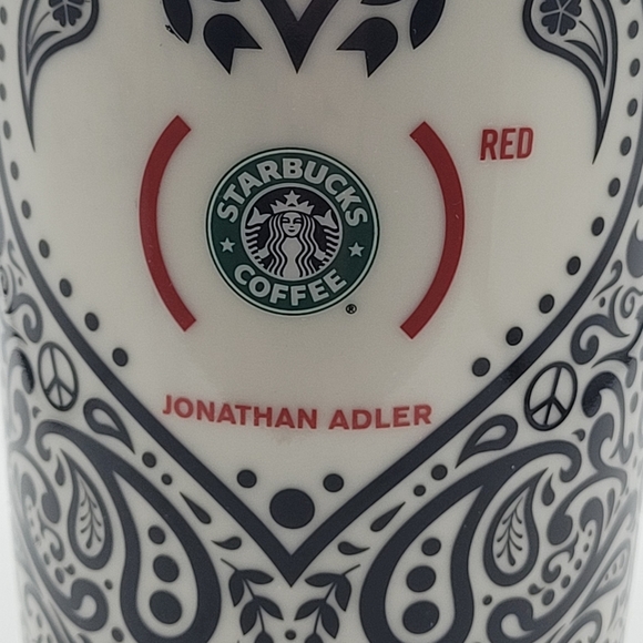 Starbucks Jonathan Adler Red Ceramic Travel Cup With Lid - Picture 4 of 8